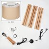 Soungou Stehleuchte 38 cm Naturfarben, Nickel-Matt, 1-flammig