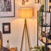 Soungou Stehleuchte 38 cm Naturfarben, Nickel-Matt, 1-flammig