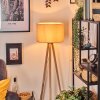 Soungou Stehleuchte 38 cm Holz hell, Weiß, 1-flammig