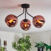 Ripoll Deckenleuchte Glas 15 cm Kupferfarben, 3-flammig