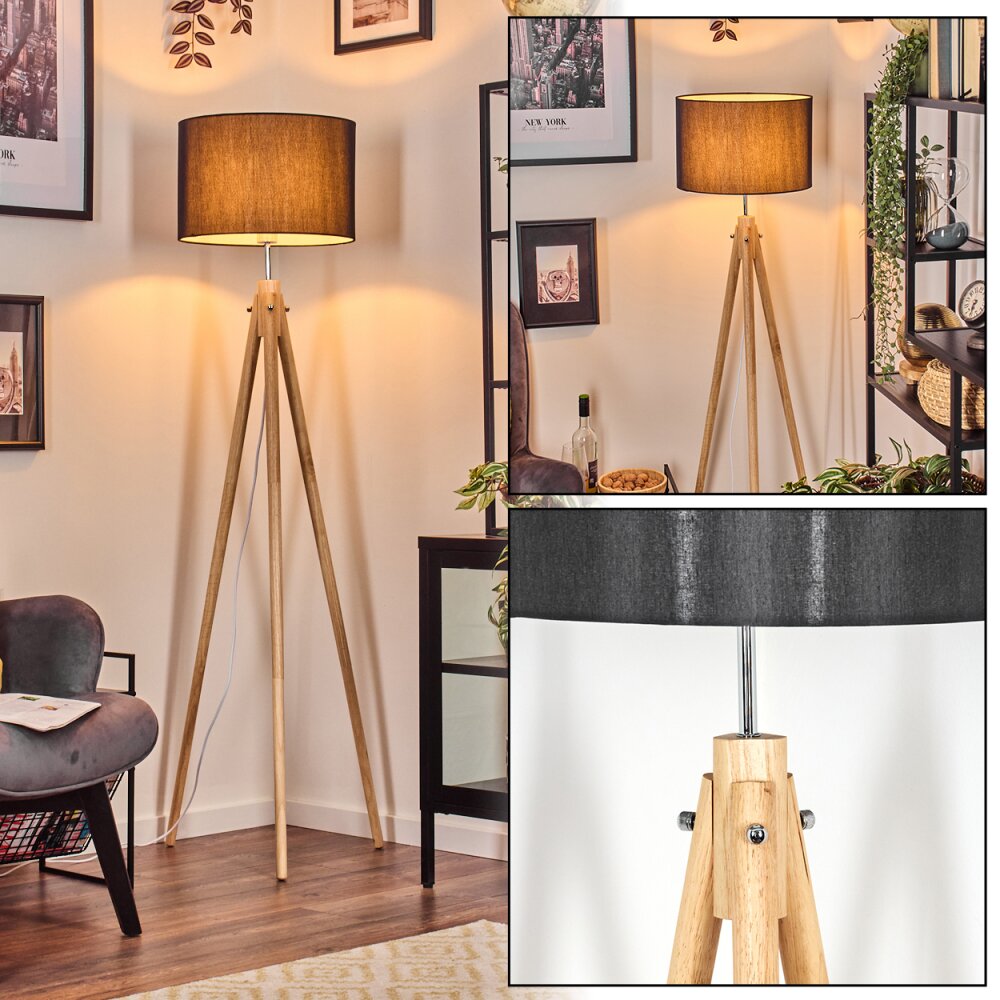Soungou Stehleuchte 38 cm Chrom, Naturfarben, 1-flammig main product photo