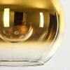 Koyoto Hängeleuchte Glas 30 cm Gold, Schwarz, 1-flammig