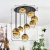 Koyoto Deckenleuchte Glas 15 cm Gold, Klar, 9-flammig
