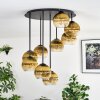 Koyoto Deckenleuchte Glas 15 cm Gold, Klar, 9-flammig