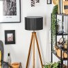 Soungou Stehleuchte 38 cm Naturfarben, Schwarz, 1-flammig