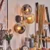 Ripoll Wandleuchte Glas 15 cm Gold, Schwarz, 3-flammig