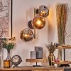 Gastor Wandleuchte Glas 15 cm Gold, Schwarz, 3-flammig