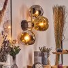 Ripoll Wandleuchte Glas 15 cm Gold, Schwarz, 3-flammig