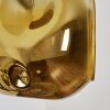 Ripoll Wandleuchte Glas 15 cm Gold, Schwarz, 3-flammig