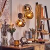 Ripoll Wandleuchte Glas 15 cm Gold, Schwarz, 3-flammig