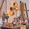 Gastor Wandleuchte Glas 15 cm Gold, Schwarz, 3-flammig