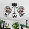 Gastor Deckenleuchte Glas 15 cm Chrom, Klar, Rauchfarben, 5-flammig