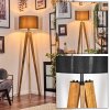 Soungou Stehleuchte 38 cm Naturfarben, Schwarz, 1-flammig