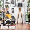 Soungou Stehleuchte 38 cm Naturfarben, Schwarz, 1-flammig