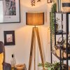 Soungou Stehleuchte 38 cm Naturfarben, Schwarz, 1-flammig