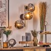 Ripoll Wandleuchte Glas 15 cm Gold, Schwarz, 3-flammig