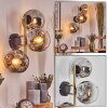 Ripoll Wandleuchte Glas 15 cm Gold, Schwarz, 3-flammig