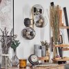 Ripoll Wandleuchte Glas 15 cm Gold, Schwarz, 3-flammig