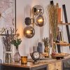 Gastor Wandleuchte Glas 15 cm Gold, Schwarz, 3-flammig