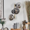 Gastor Wandleuchte Glas 15 cm Gold, Schwarz, 3-flammig