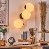 Gastor Wandleuchte Glas 15 cm Gold, Schwarz, 3-flammig