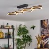 Tavon Deckenleuchte LED Holz dunkel, Schwarz, 1-flammig