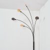 Nikkala Stehleuchte Chrom, Schwarz, 5-flammig