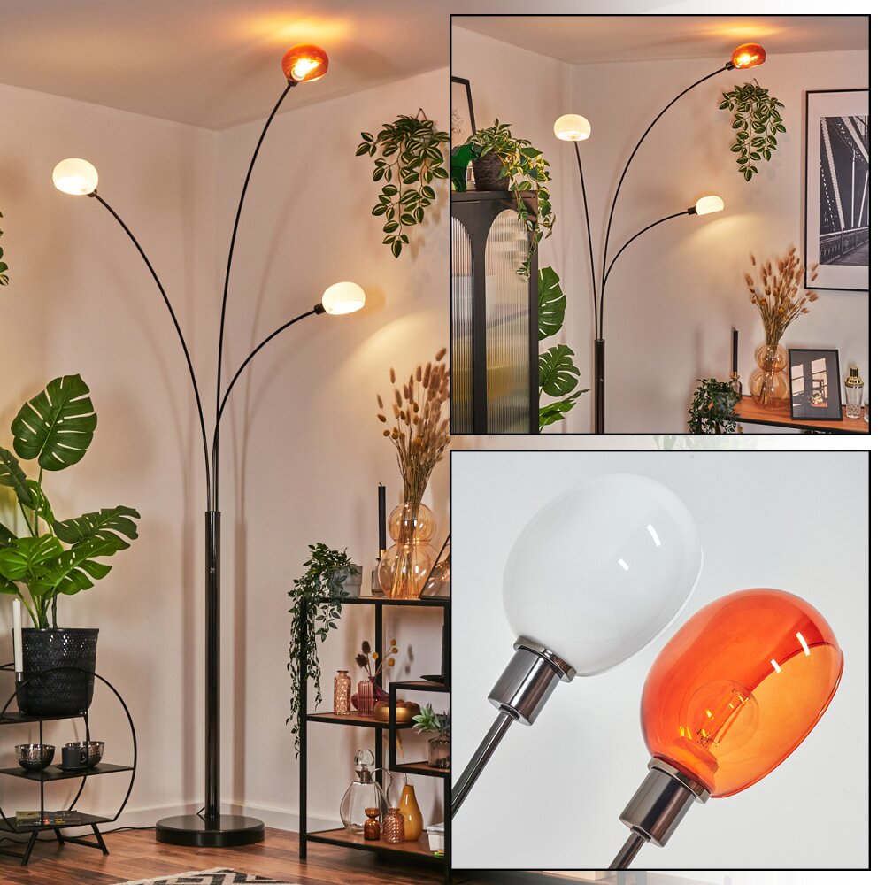 Nikkala Stehleuchte Chrom, Schwarz, 3-flammig main product photo