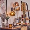 Ripoll Wandleuchte Glas 15 cm Gold, Schwarz, 3-flammig