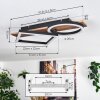 Cascada Deckenleuchte LED Braun, Holzoptik, Schwarz, 1-flammig