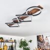 Cascada Deckenleuchte LED Braun, Holzoptik, Schwarz, 1-flammig