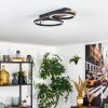 Cascada Deckenleuchte LED Braun, Holzoptik, Schwarz, 1-flammig