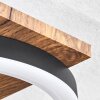 Cascada Deckenleuchte LED Braun, Holzoptik, Schwarz, 1-flammig