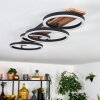 Cascada Deckenleuchte LED Braun, Holzoptik, Schwarz, 1-flammig