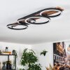 Cascada Deckenleuchte LED Braun, Holzoptik, Schwarz, 1-flammig