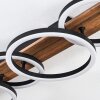 Cascada Deckenleuchte LED Braun, Holzoptik, Schwarz, 1-flammig