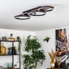 Cascada Deckenleuchte LED Braun, Holzoptik, Schwarz, 1-flammig