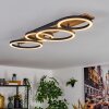 Cascada Deckenleuchte LED Braun, Holzoptik, Schwarz, 1-flammig