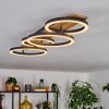 Cascada Deckenleuchte LED Braun, Holzoptik, Schwarz, 1-flammig