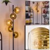 Koyoto Stehleuchte Glas 15 cm Gold, Klar, 5-flammig