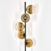 Koyoto Stehleuchte Glas 15 cm Gold, Klar, 5-flammig