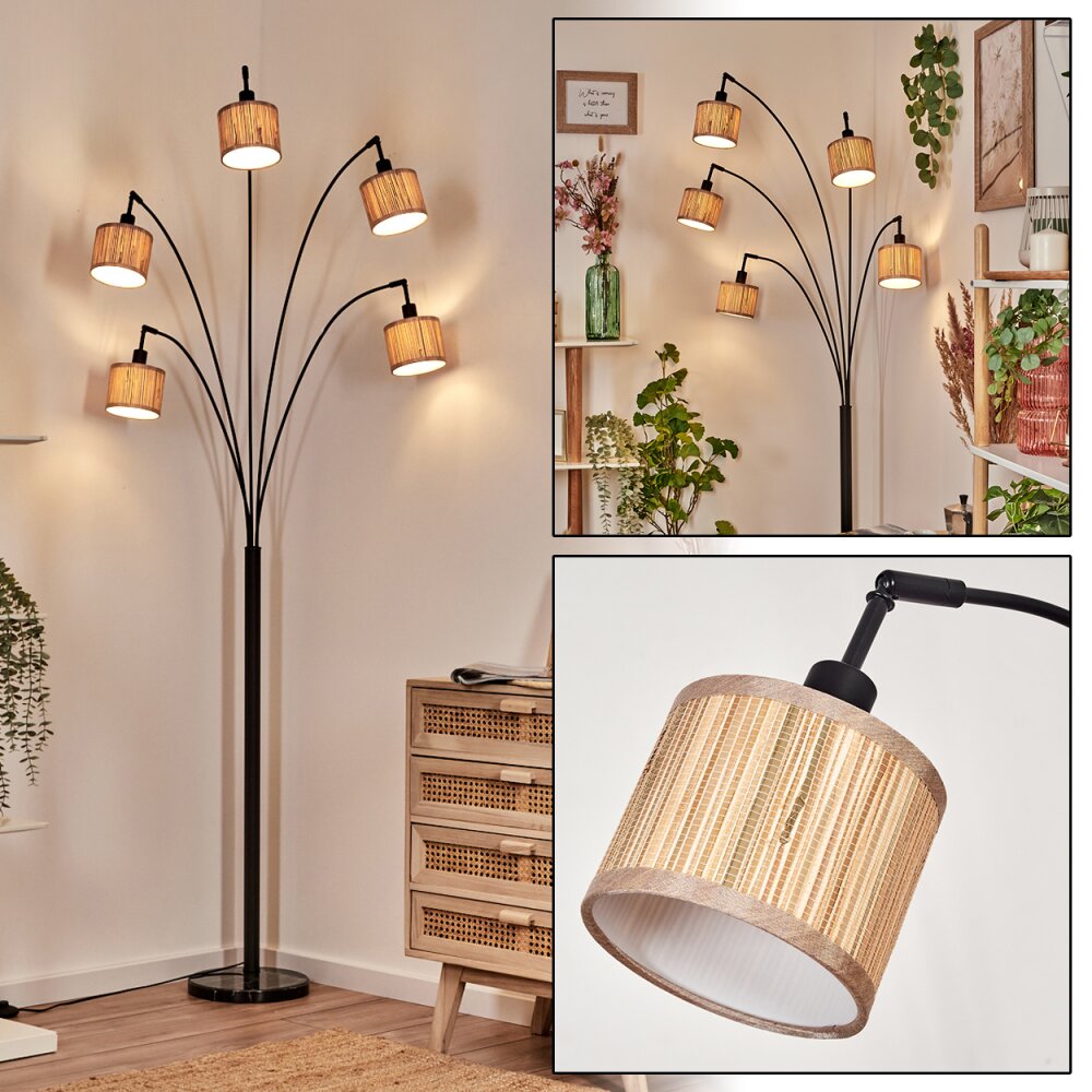 Bongal Stehleuchte Schwarz, 5-flammig main product photo