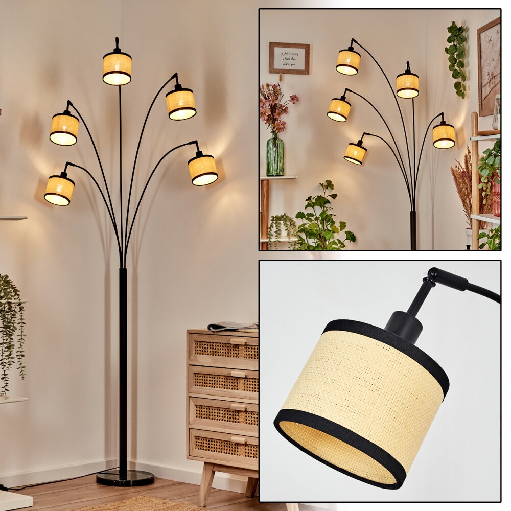 Chellas Stehleuchte Schwarz, 5-flammig main product photo