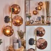 Ripoll Wandleuchte Glas 15 cm Gold, Schwarz, 3-flammig