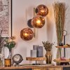 Ripoll Wandleuchte Glas 15 cm Gold, Schwarz, 3-flammig