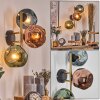 Ripoll Wandleuchte Glas 15 cm Gold, Schwarz, 3-flammig