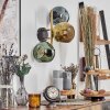 Ripoll Wandleuchte Glas 15 cm Gold, Schwarz, 3-flammig