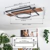 Pompu Deckenleuchte LED Braun, Holzoptik, Schwarz, 1-flammig
