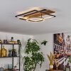 Pompu Deckenleuchte LED Braun, Holzoptik, Schwarz, 1-flammig