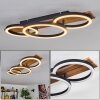 Cascada Deckenleuchte LED Braun, Holzoptik, Schwarz, 1-flammig